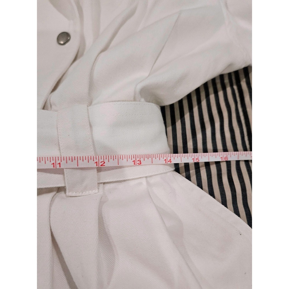 VTG 80s Trash Clothing White Tiger Jumpsuit Embroidered Denim Coveralls Belted - Picture 8 of 11